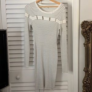 Guess long sleeve ribbed dress